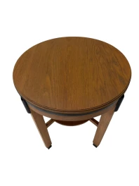 Art Deco Amsterdamse School Round Side Table, 1920s